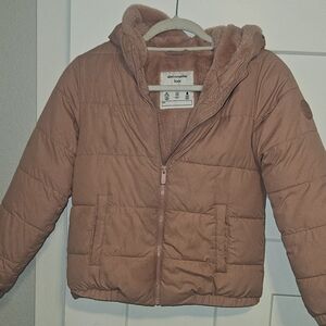Abercrombie Kids Blush Puffer Jacket with Hood